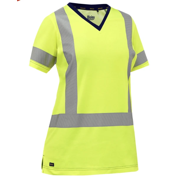 Bisley® ANSI Type R Class 2 and CSA Z96 Class 2 Women's X-Back Short Sleeve Shirt, 1 EA #313W1118X